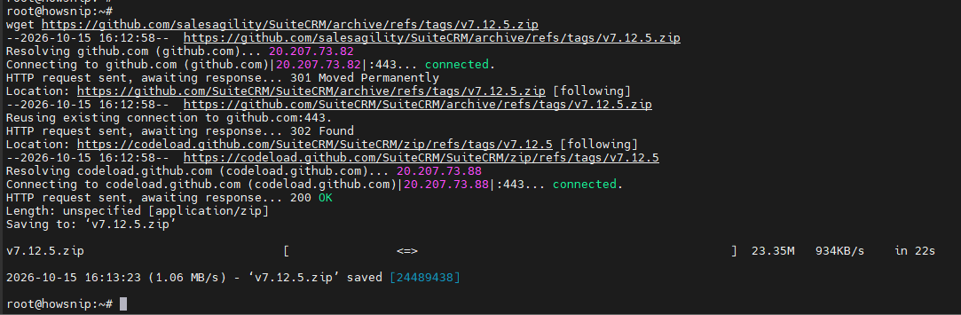 SuiteCRM Ubuntu Howsnip