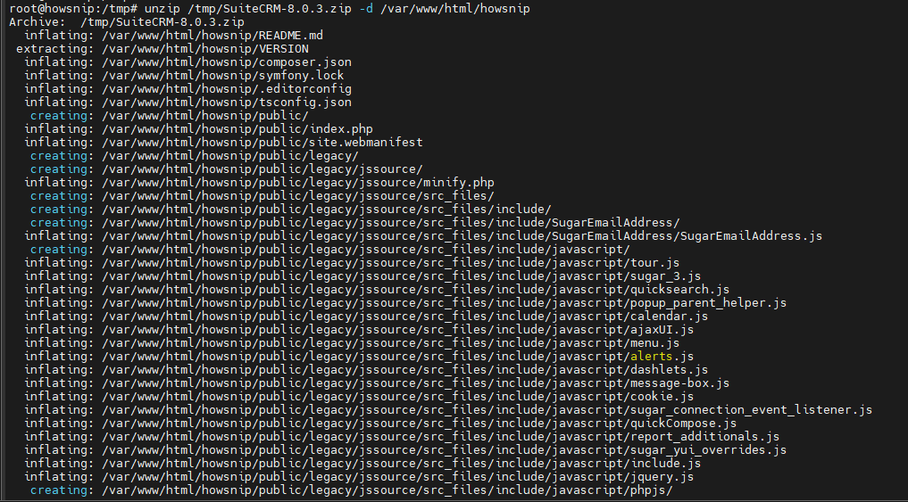 SuiteCRM Ubuntu Howsnip