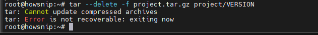 Tar Command Linux