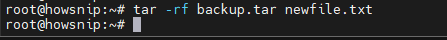 Tar Command Linux