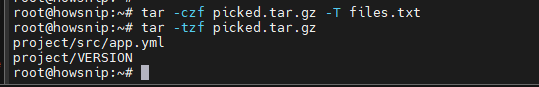 Tar Command Linux