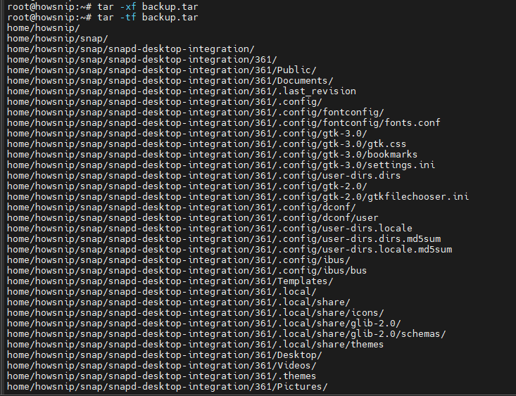 Tar Command Linux