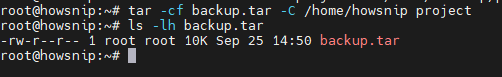 Tar Command Linux