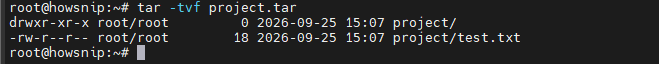 Tar Command Linux