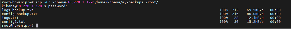 Transfer Files using scp Howsnip