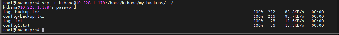 Transfer Files using scp Howsnip
