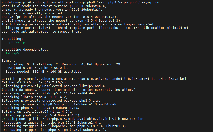 Ubuntu Server Nginx Howsnip