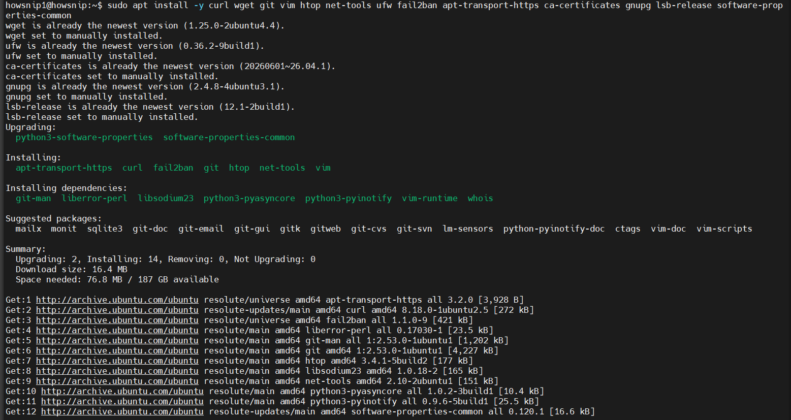Ubuntu Setup Howsnip