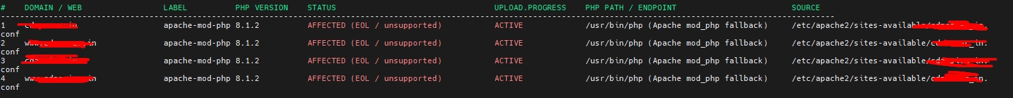 php vuln scan output