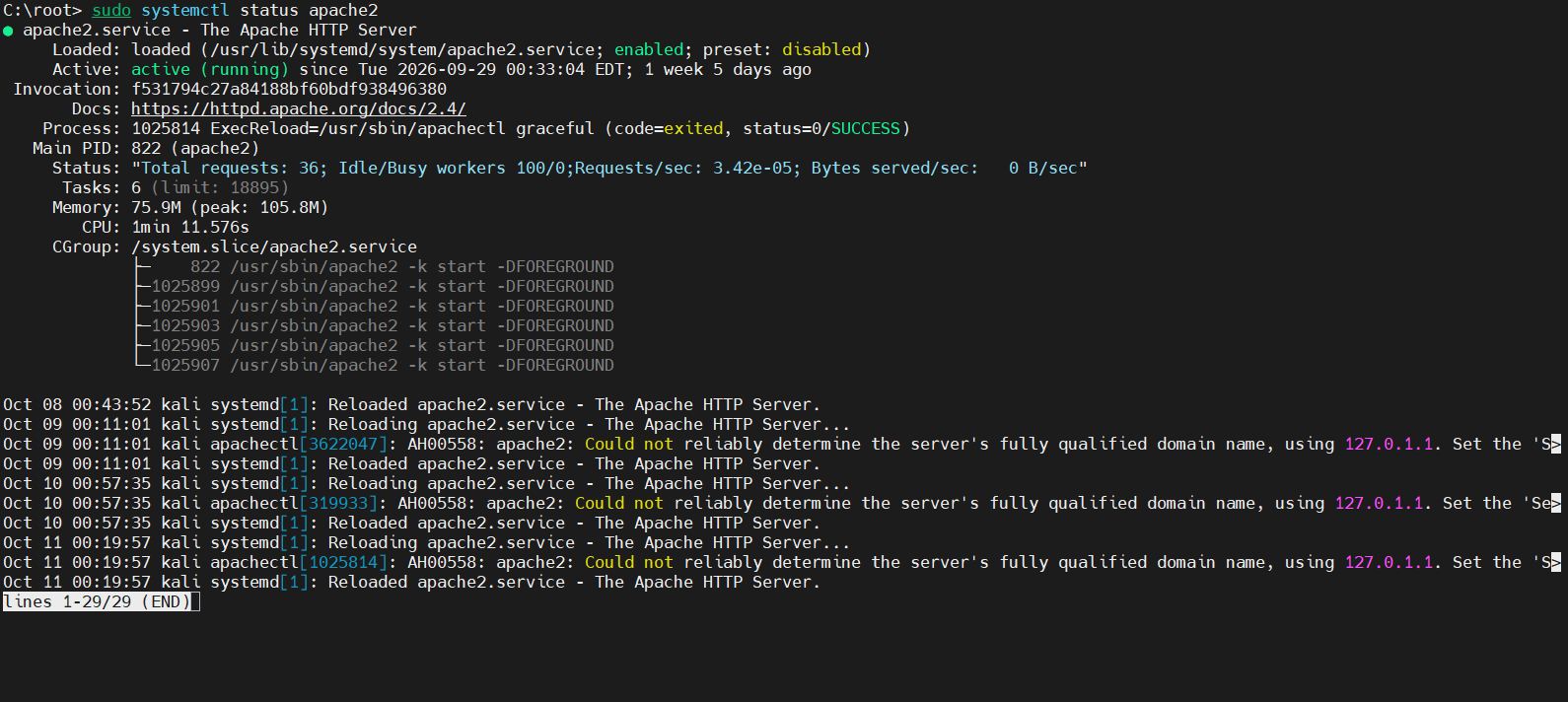 systemctl status